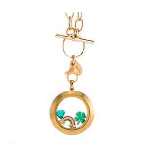 Origami  owl my lucky  charm locket set